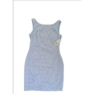 Women's Jessica Simpson Dress Size 6 Blue White Lace